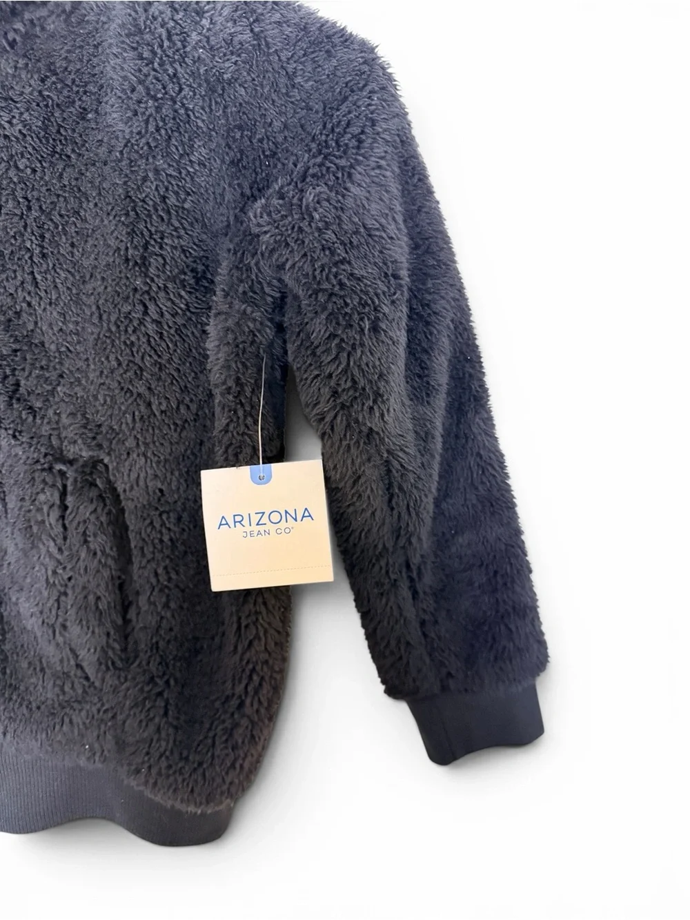 Arizona Jean Company Kids Black Sherpa Hoodie Jacket